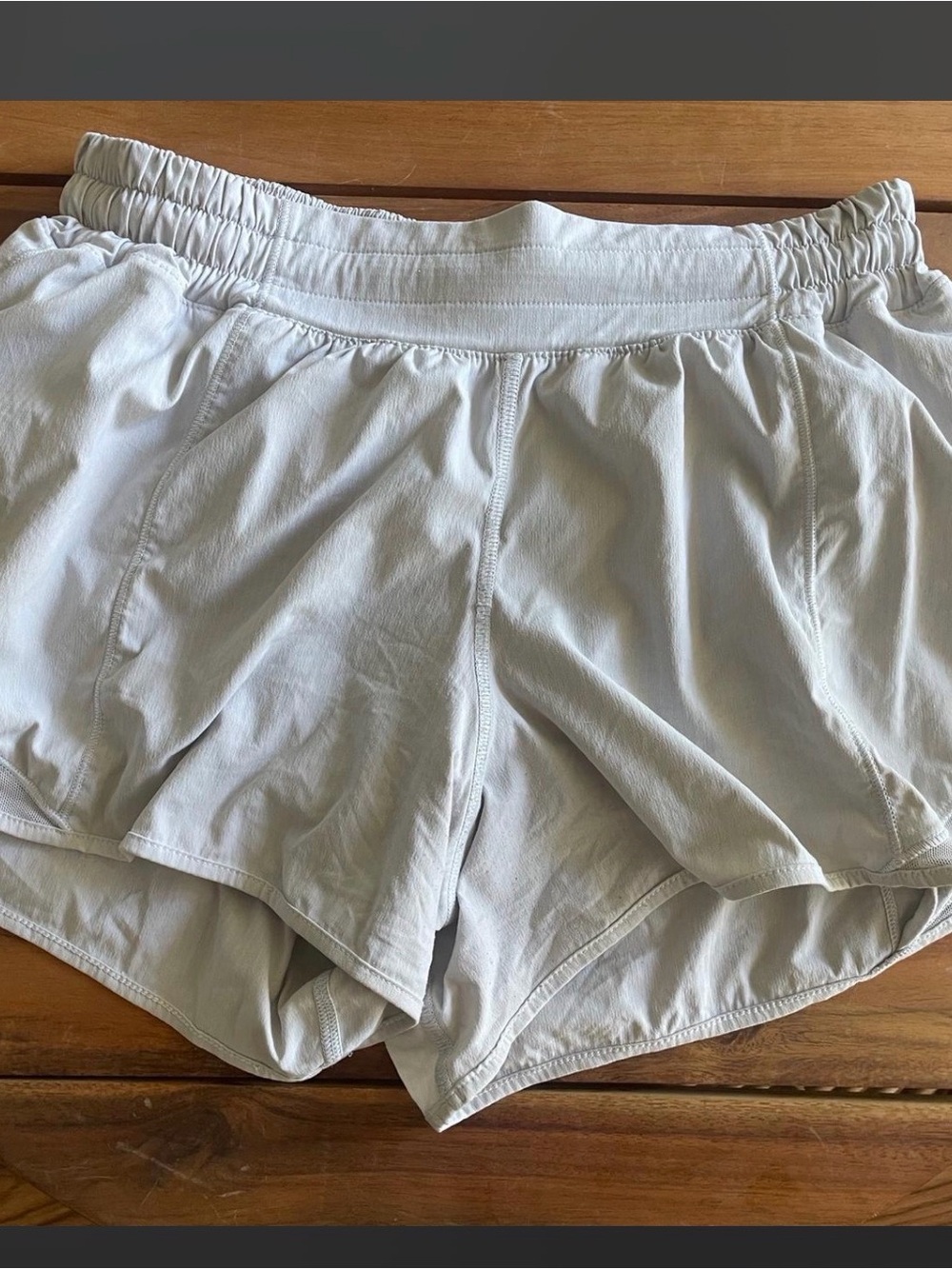 White Lululemon shorts